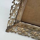 Vintage Hollywood Regency Ornate Filigree Metal 5x7 Picture Frame