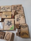 Lot Of Vintage 25  Wooden Rubber Stamps Craft Scrapbooking Card School Teacher