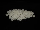100 New  Thick White Nylon Drum Tension Rod Washers For Snare Toms Bass Made Usa