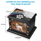 Large Wooden Pet Memorial Urn For Dogs   Cats With Photo Frame