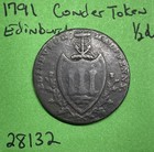1791 Great Britain  Scotland  Edinburgh-lothian Conder Token St  Andrew
