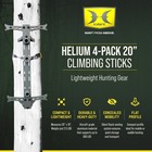 Hawk Helium 4-pack Aluminum Climbing Sticks  Tree Stand Hunting Gear  20 Inch