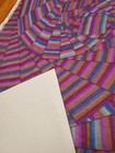 Awesome Rare Vintage Mid Century Retro 70s Heals Purp Blu Op Art Square Fabric 