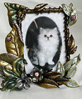 Floral Spring Time Picture Frame  Hand Made With Enamel  Swarovski Crystal