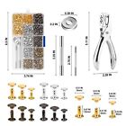 480 Sets Rivets For Leather 4 Colors 3 Sizes Leather Rivets Double Cap Rivets   