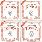 Violin String Set Pirastro Tonica 4 4 Aluminum Ball End E Silver Size