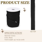 50 Yard 3 8  Piping Trim Bias Tape Cotton Folding Binding Tape Cord Black