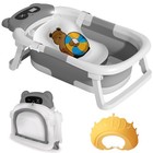 Foldable Baby Bath Tub Toddler Bath With Soft Cushion For Newborns 0-24 Months