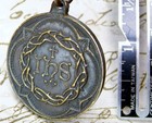 Antique 19th Century St  Ignatius Of Loyola Society Of Jesus Christogram Medal
