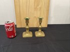 Pair Antique 19th Century Brass Candlesticks Candle Holders  5 3 4   