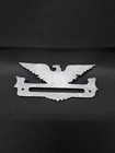 Vintage Mid Century Modern Cast Metal Mail Slot Cover American Eagle Black Nos