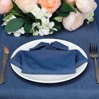 10 Dark Blue 17  X 17  Faux Denim Polyester Table Napkins Wedding Party Supplies