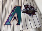 Majestic Arizona Diamondbacks 2001 World Series Mlb Jersey 2xl White Pinstripe 