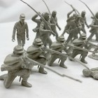 Marx Civil War Confederate Infantry Soldier Figures Grey Lot Of 26