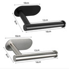 1pc No-drill Toilet Paper Holder Sus304 Stainless Steel Self-adhesive - New