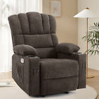 Glider Rocker Recliner Chair For Elderly With Massage And Heat Manual Rocking