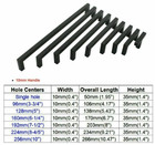 Matte Black Kitchen Cabinet Handles Drawer Pulls Knobs Square Hardware 1 2  Lot