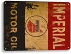 Imperial Motor Oil Garage Gas Service Retro Vintage Wall Decor Metal Tin Sign