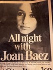 Rare Vintage Original 1969 Harvard Stadium August 19 Poster Joan Baez
