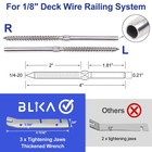 Blika 60 Pack 1 8  Cable Railing Kit Right left Swage Lag Screws 1 8   Silver