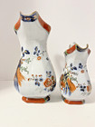 Antique Staffordshire Chinoiserie Set Of 2 Pitchers