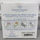 Lenox Butterfly Meadow Collection 4-pack Coaster Set With Cork Back Nib