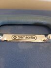 Vintage Blue Samsonite Silhouette Train Case Luggage With Mirror And Tray