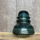 Vintage Green Glass Insulator Large Hemingray 40 Telegraph Made In Usa V59