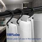 Metal Shower Curtain Hooks   set Of 12 Rings   rust Resistant S Shaped Hooks Hangers