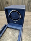 Wolf Cub Single Watch Winder With Cover In Navy Blue Color  461117