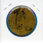 Large Vintage Trade Token  100  Coin 1 1 2  Holed Medal