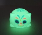 Rare Needoh Sugar Skull Cat That Glows In The Dark  Nee Doh Cat   Free Uv Light