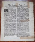 The Evening Post Nov 9 1714 Early Original English Newspaper Death Of Queen Anne