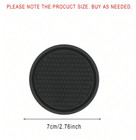 4pcs Black Car Cup Coasters With Embedded Ornaments  Universal Non-slip-new