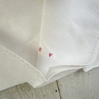 1 Single Antique French Linen Napkin Cross Stitch Ap Monogram Fine Linen Vintag