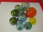 Lot Of 10 Vintage Japanese Glass Fishing Floats    2 Art Glass Floats 3   
