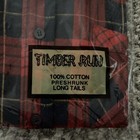 Vintage Timber Run Flannel New Old Stock Red Black Size Medium 100  Cotton Nwt