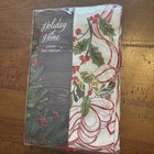 Holiday At Home 60 X 80    Tablecloth   8 Napkins Christmas Themed