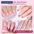 Beetles Medium Almond Nail Tips 576pcs 12 Sizes  Pre-etched Soft Gel Tips Half M
