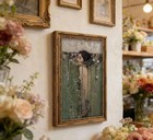 Vintage Gold Framed Ophelia Wall Art  Romantic Victorian Gothic Oil Painting Can