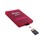 Mx4sio Sd microsd Adapter W requisite 64mb Memory Card For Ps2 Slim   Clear-red