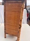 Boho Bamboo Dresser   Nightstand     Woven Rattan Drawers