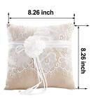 Awtlife Lace Wedding Ring Pillow  Flower Ring Bearer Pillow 8 26 Inch For 