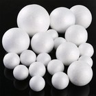 Pllieay 20 Pieces 5 Sizes White Foam Balls Polystyrene Craft Balls Art