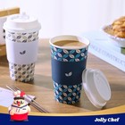 16 Oz Coffee Cups With Lids 100 Pack  Disposable Hot Paper Coffee