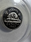 1963 Canada 5 Cents Proof Like Graded Ms 67 By Anacs