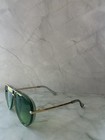 Green Aviator Sunglasses Gold Tone Frame Gradient Green Lenses Unbranded
