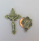 16 Pc Rosary Crucifixes 8 Crosses   8 Centers Rosaries Part Finish Bronze