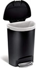 Simplehuman 50 Liter   13 Gallon Semi-round Kitchen Step Trash Can With Secure S