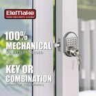 Keyless Entry Door Lock - Mechanical Keypad Deadbolt  Stainless Steel  Gray